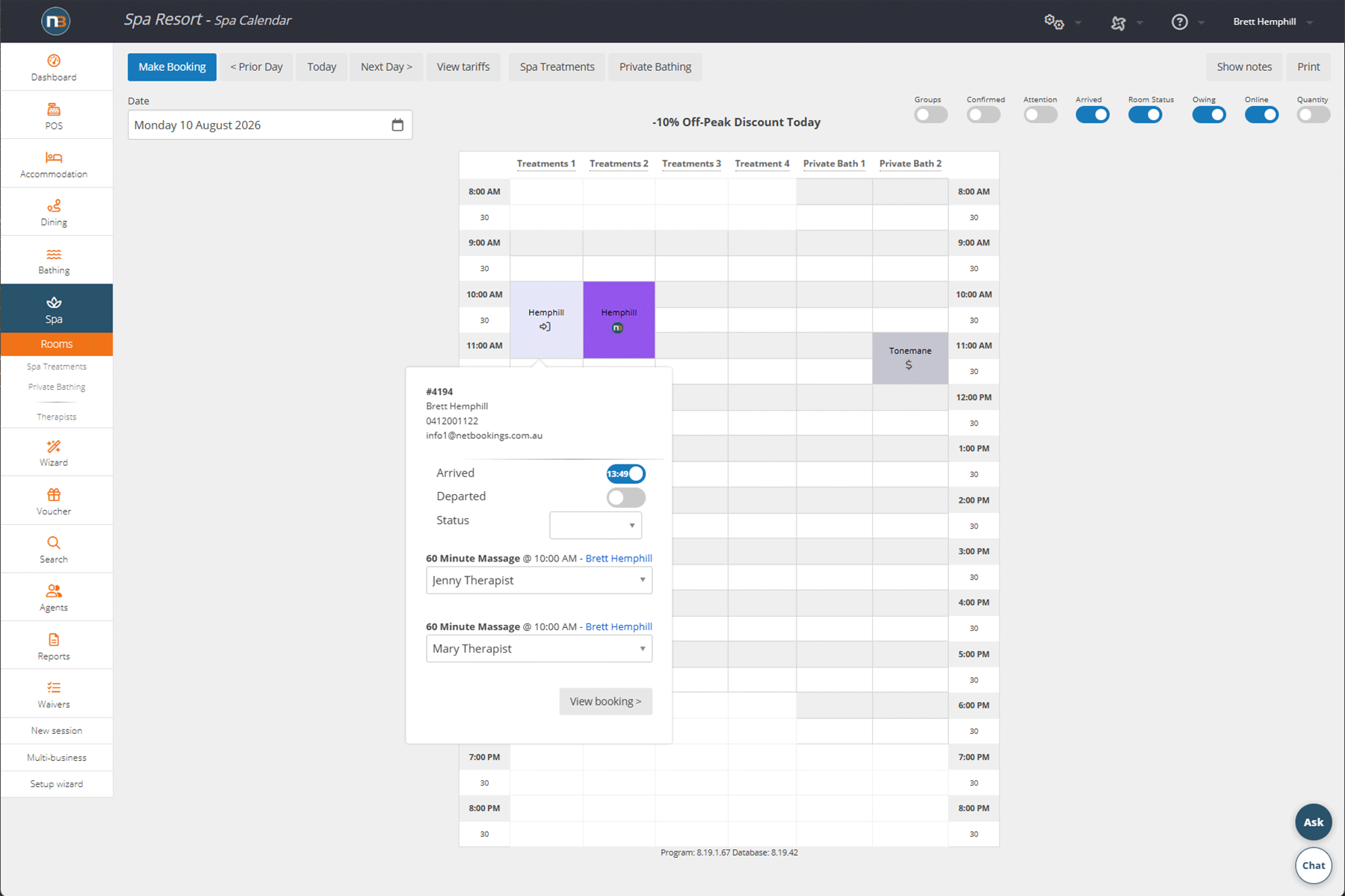 What the Netbookings Spa module actually does